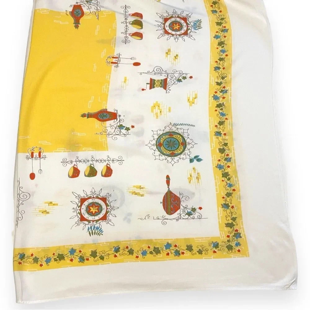 Vintage MidCentury French Cafe Kitchen Graphic Rectangular Tablecloth